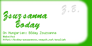 zsuzsanna boday business card