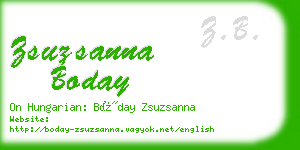 zsuzsanna boday business card